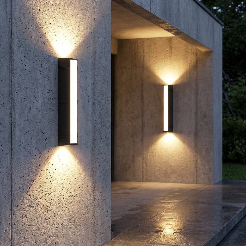 Modern Minimalist Linear LED Outdoor Wall Sconce | IP65 Waterproof Garden & Porch Light | Black Finish Outdoor Lighting for modern home decor in 22cm / 6W color