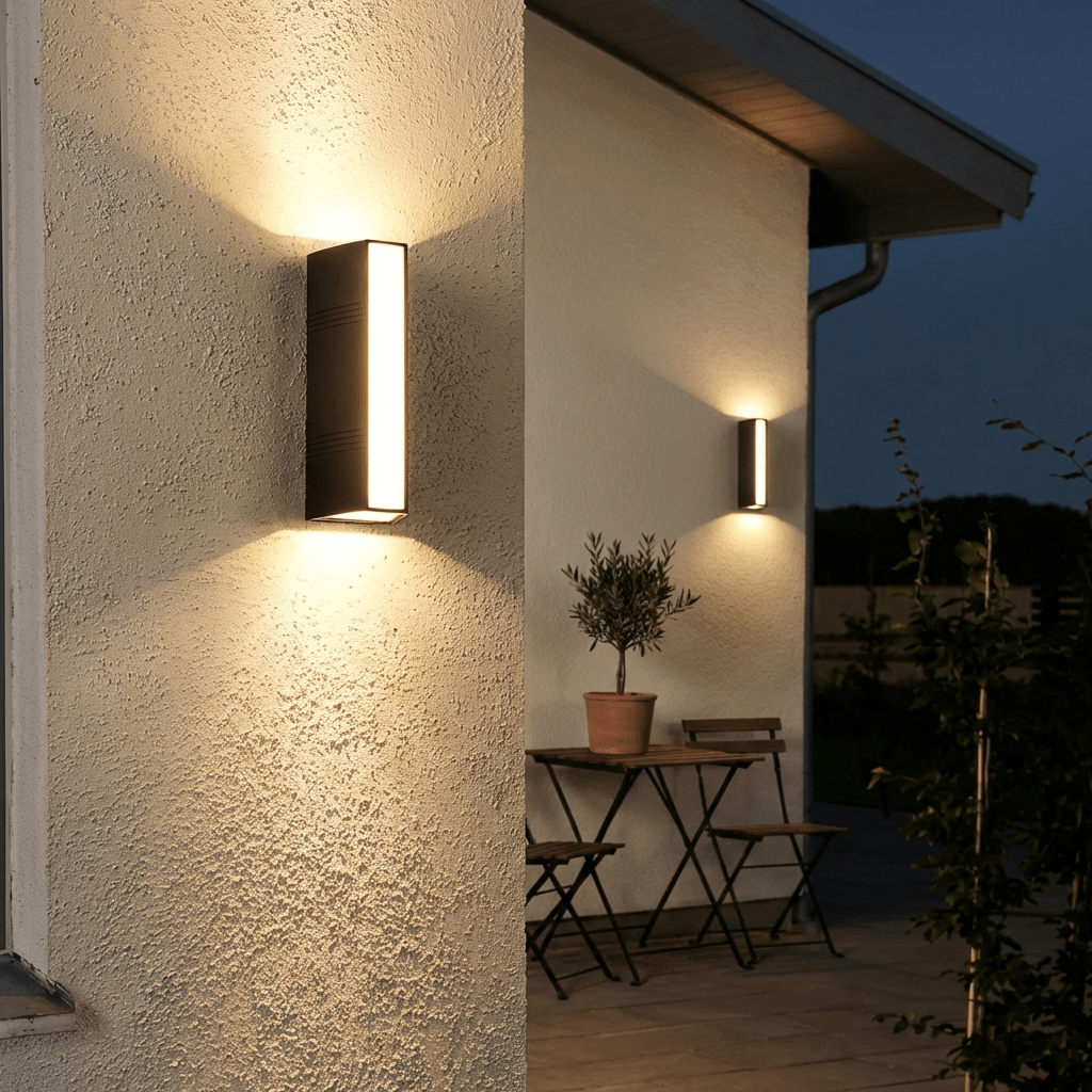 Modern Minimalist Linear LED Outdoor Wall Sconce | IP65 Waterproof Garden & Porch Light | Black Finish Outdoor Lighting for modern home decor in 22cm / 6W color