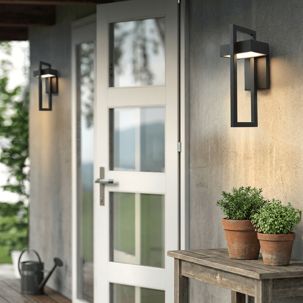 Modern Weatherproof Wall Light | Black Waterproof Exterior Lantern | Modern IP65 Garden Sconce Outdoor Lighting for modern home decor in 35cm color