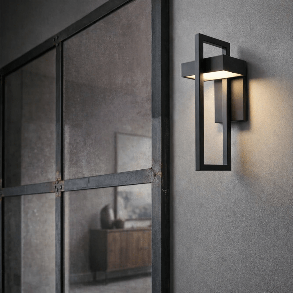Modern Weatherproof Wall Light | Black Waterproof Exterior Lantern | Modern IP65 Garden Sconce Outdoor Lighting for modern home decor in 35cm color