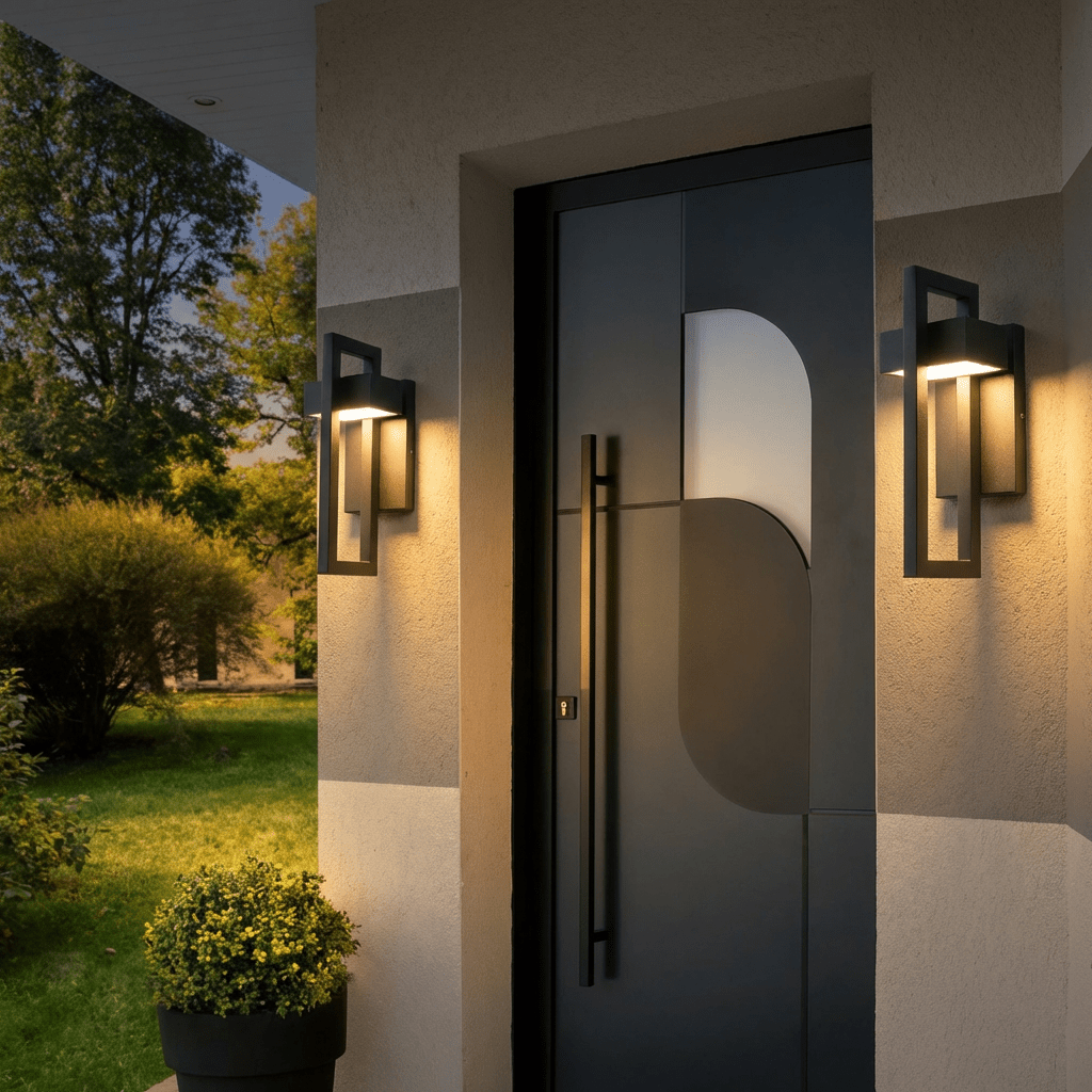 Modern Weatherproof Wall Light | Black Waterproof Exterior Lantern | Modern IP65 Garden Sconce Outdoor Lighting for modern home decor in 35cm color