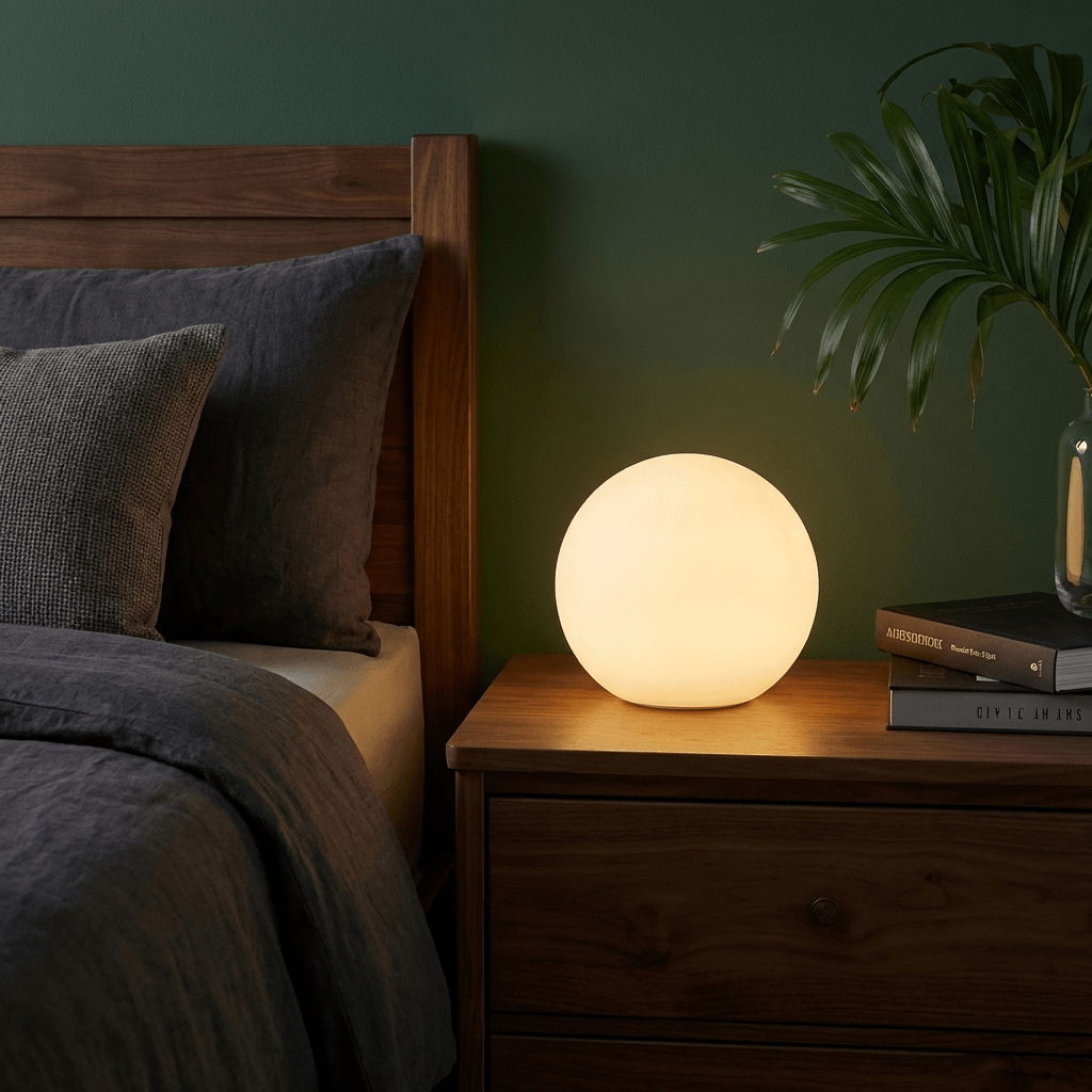 Moon Table Lamp | Acrylic Ball Globe Light | Warm 3 - Color Dimming Desk & Bedside Lamp Lamps for modern home decor in 15 cm color