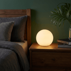 Moon Table Lamp | Acrylic Ball Globe Light | Warm 3 - Color Dimming Desk & Bedside Lamp Lamps for modern home decor in 15 cm color