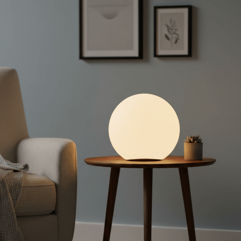 Moon Table Lamp | Acrylic Ball Globe Light | Warm 3 - Color Dimming Desk & Bedside Lamp Lamps for modern home decor in 15 cm color
