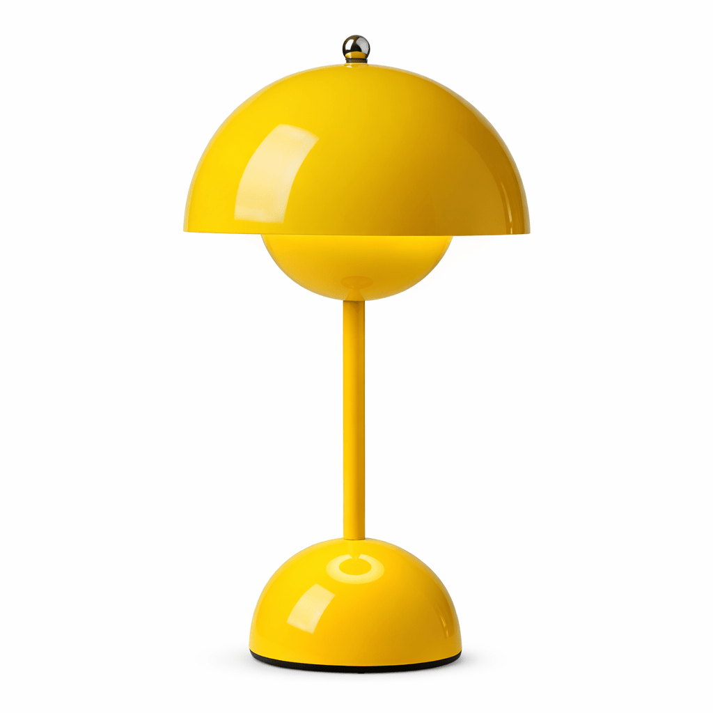 Mushroom Bedside Table Lamp | Rechargeable Touch Control | USB Desk Light Night Lights for modern home decor in Yellow color