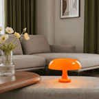 Mushroom Table Lamp | Bauhaus Style ABS Bedside Light | USB - C Dimming Desk Lamp Lamps for modern home decor in Orange color