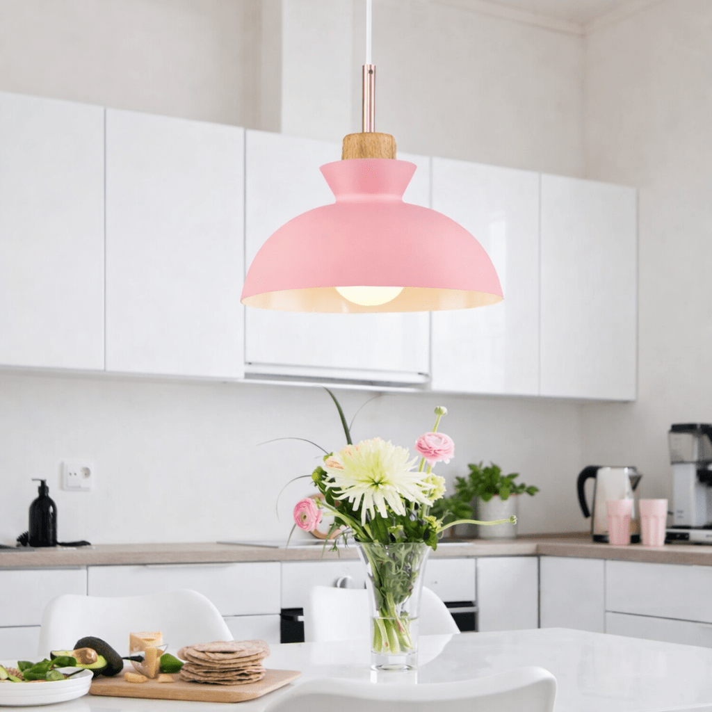 Nordic Dome Pendant Light | Adjustable Colourful Kitchen Lighting | Scandinavian Style Light Fixtures for modern home decor in Grey color