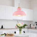 Nordic Dome Pendant Light | Adjustable Colourful Kitchen Lighting | Scandinavian Style Light Fixtures for modern home decor in Grey color