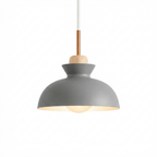 Nordic Dome Pendant Light | Adjustable Colourful Kitchen Lighting | Scandinavian Style Light Fixtures for modern home decor in Grey color