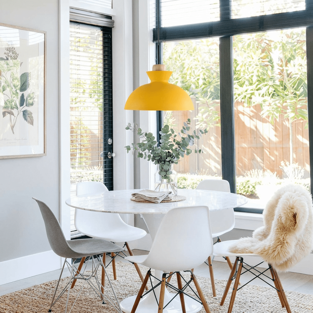 Nordic Dome Pendant Light | Adjustable Colourful Kitchen Lighting | Scandinavian Style Light Fixtures for modern home decor in Grey color