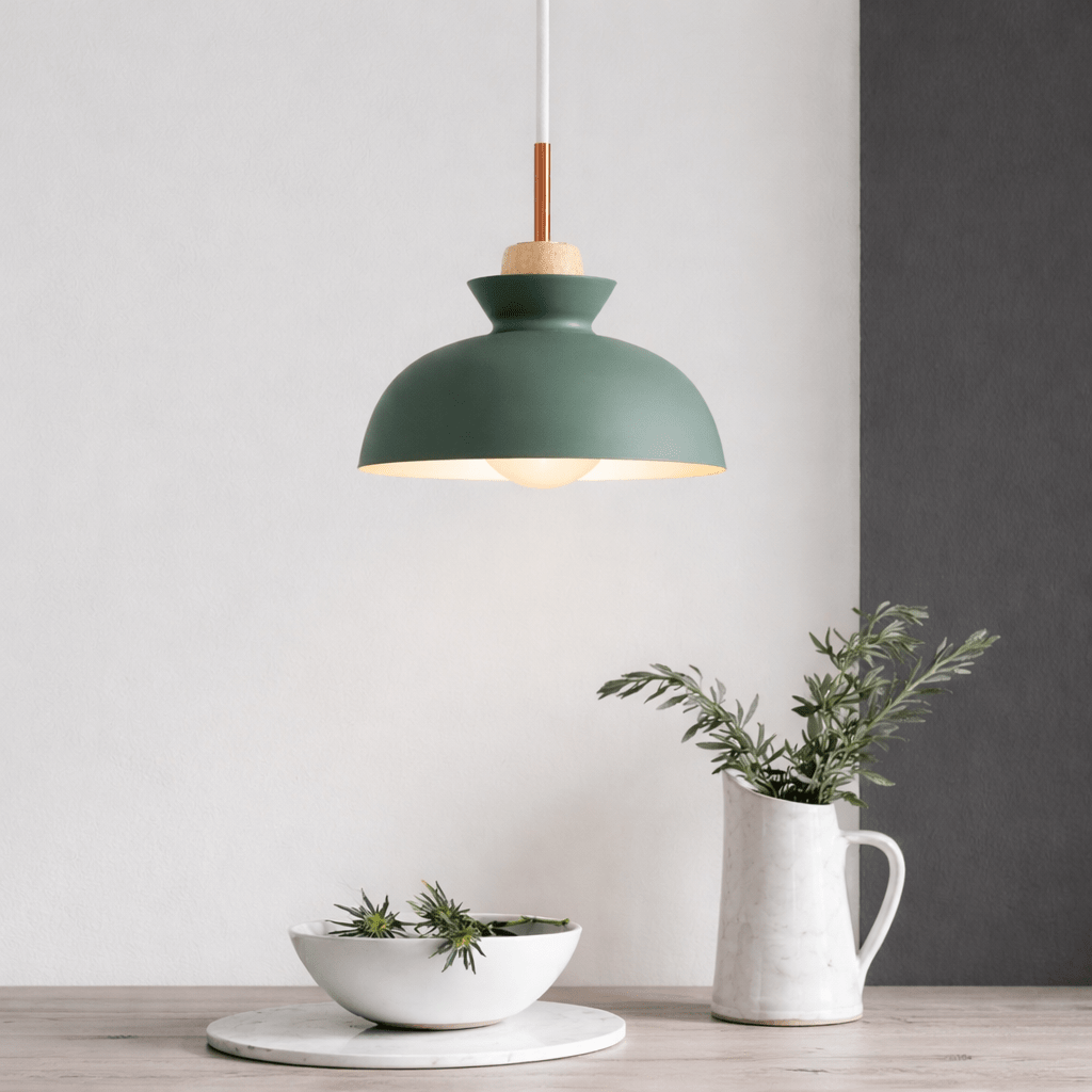 Nordic Dome Pendant Light | Adjustable Colourful Kitchen Lighting | Scandinavian Style Light Fixtures for modern home decor in Grey color