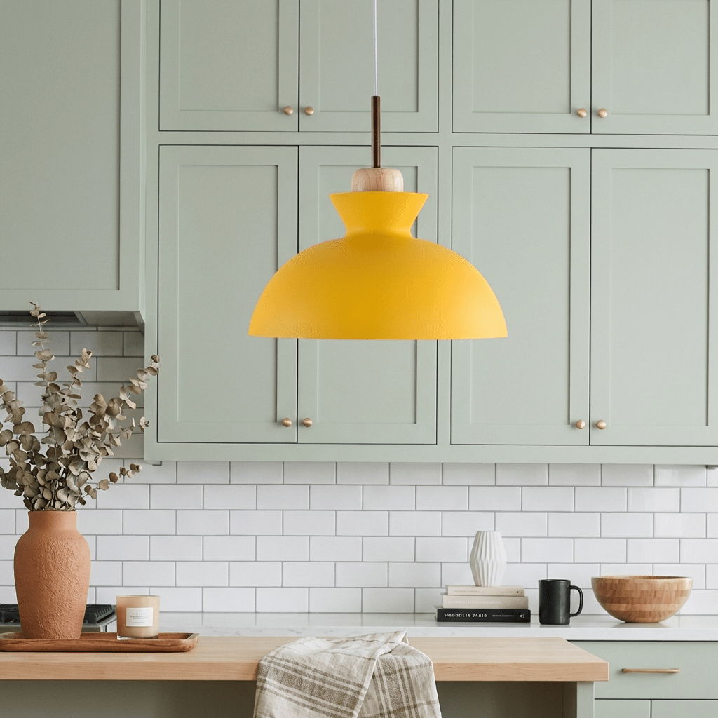 Nordic Dome Pendant Light | Adjustable Colourful Kitchen Lighting | Scandinavian Style Light Fixtures for modern home decor in Grey color