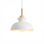 Nordic Dome Pendant Light | Adjustable Colourful Kitchen Lighting | Scandinavian Style Light Fixtures for modern home decor in White color