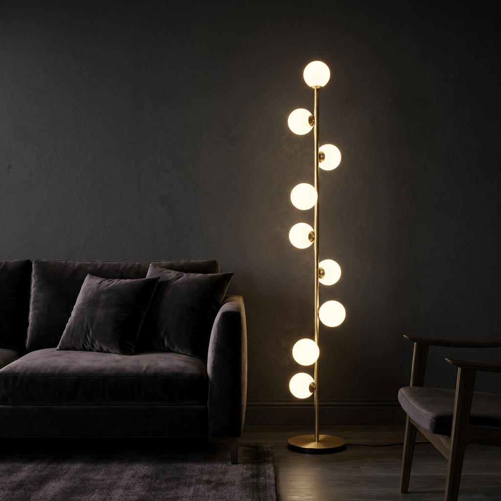 Nordic Glass Ball Floor Lamp | Minimalist LED Multi - Globe Standing Light Floor Lamps for modern home decor in Default color