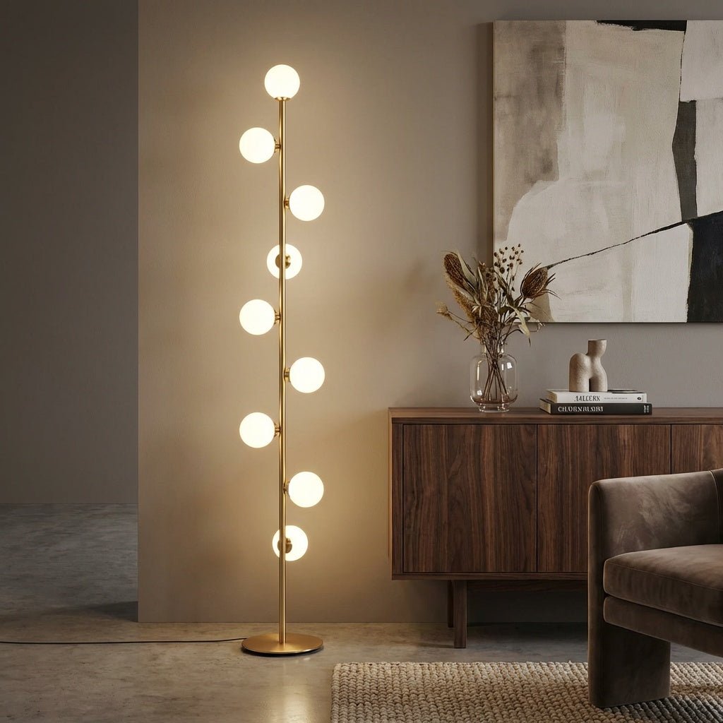 Nordic Glass Ball Floor Lamp | Minimalist LED Multi - Globe Standing Light Floor Lamps for modern home decor in Default color