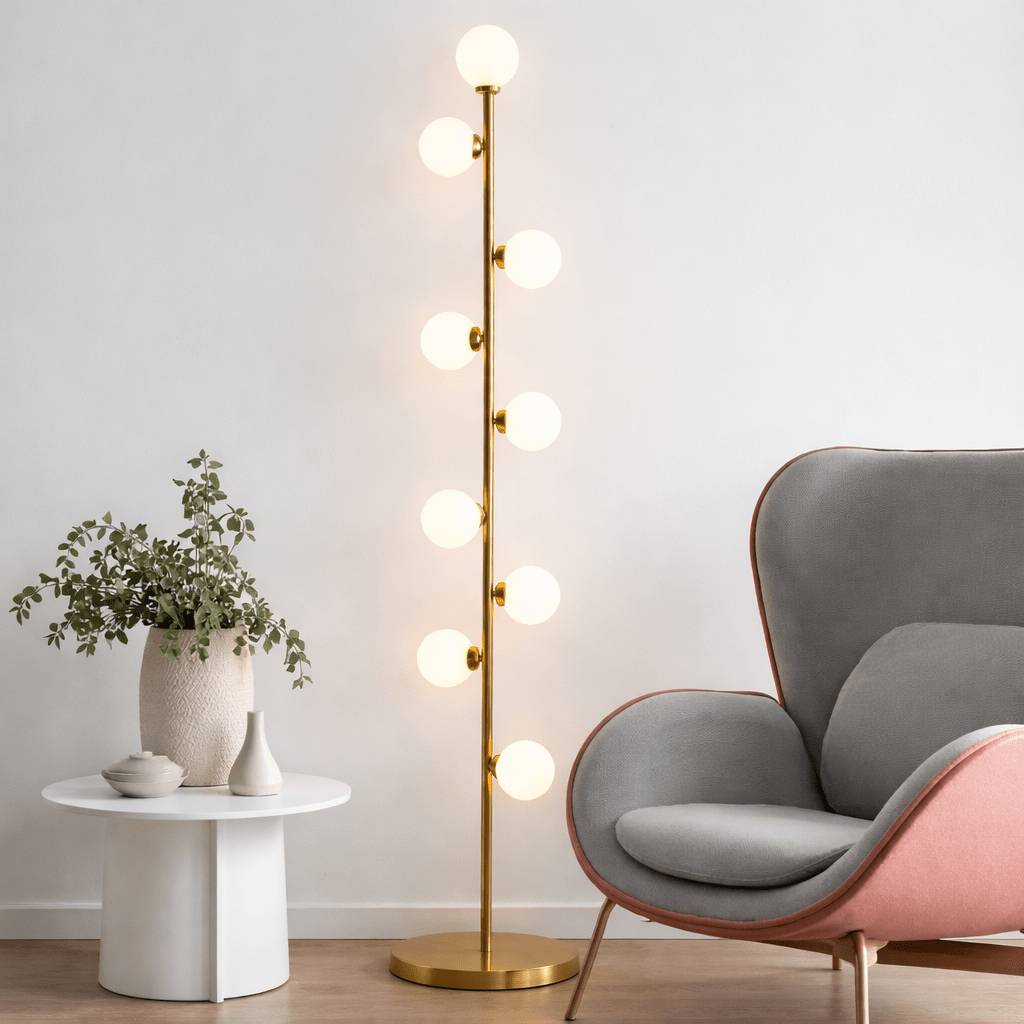 Nordic Glass Ball Floor Lamp | Minimalist LED Multi - Globe Standing Light Floor Lamps for modern home decor in Default color