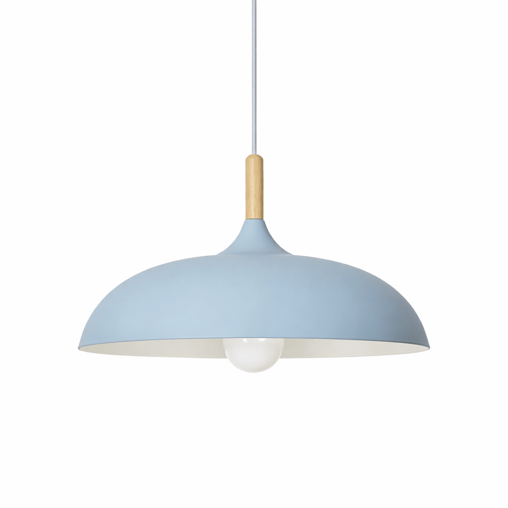 Nordic Pendant Light | Wood and Iron Scandinavian Kitchen Island Lighting Pendant Lights for modern home decor in Blue color