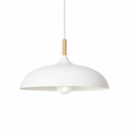 Nordic Pendant Light | Wood and Iron Scandinavian Kitchen Island Lighting Pendant Lights for modern home decor in White color