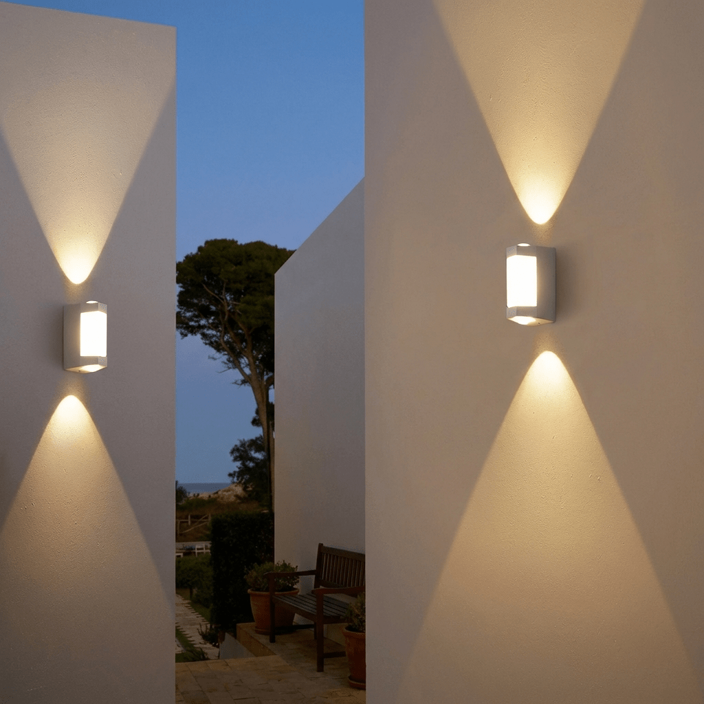 Outdoor Wall Light | IP65 Waterproof Up & Down LED Exterior Wall Sconce Outdoor Lighting for modern home decor in White color