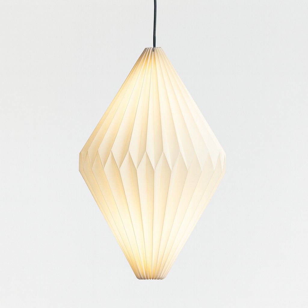 Paper Pendant Light Shade | Handcrafted Origami Design for Ceiling Lighting Light Fixtures for modern home decor in Diamond color