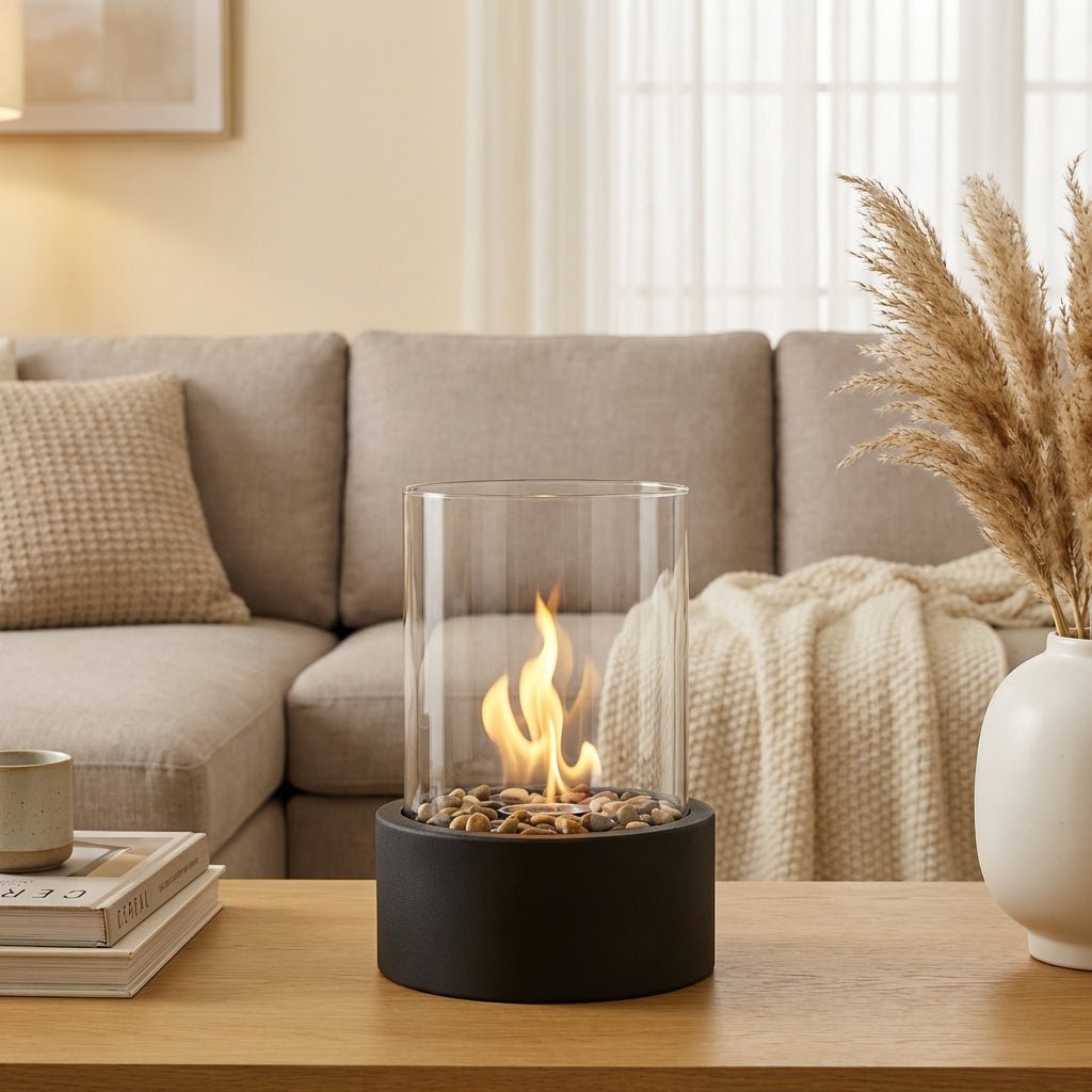 Portable Tabletop Fire Pit | Indoor & Outdoor Ethanol Heater | Modern Biofuel Fire Bowl Patio Heaters for modern home decor in Default color