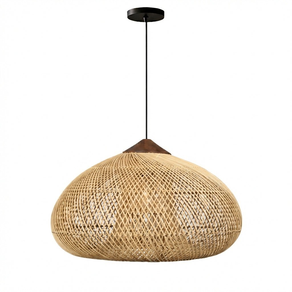 Rattan Pendant Light | Handmade Eco - Friendly Bohemian Ceiling Fixture Pendant Lights for modern home decor in Natural color