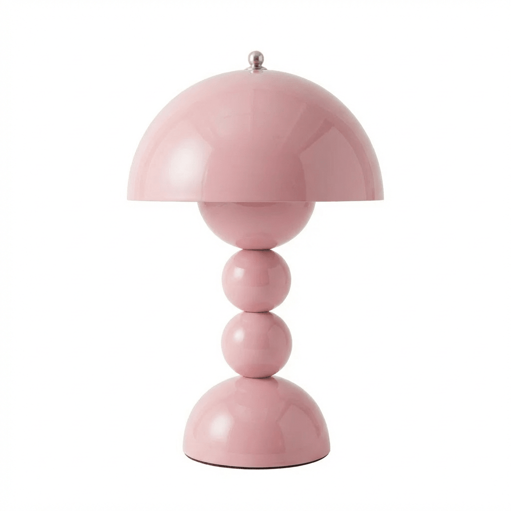 Rechargeable Table Lamp | Nordic Minimalist Acrylic Bedside Lamp with USB Charging Lamps for modern home decor in Pink color