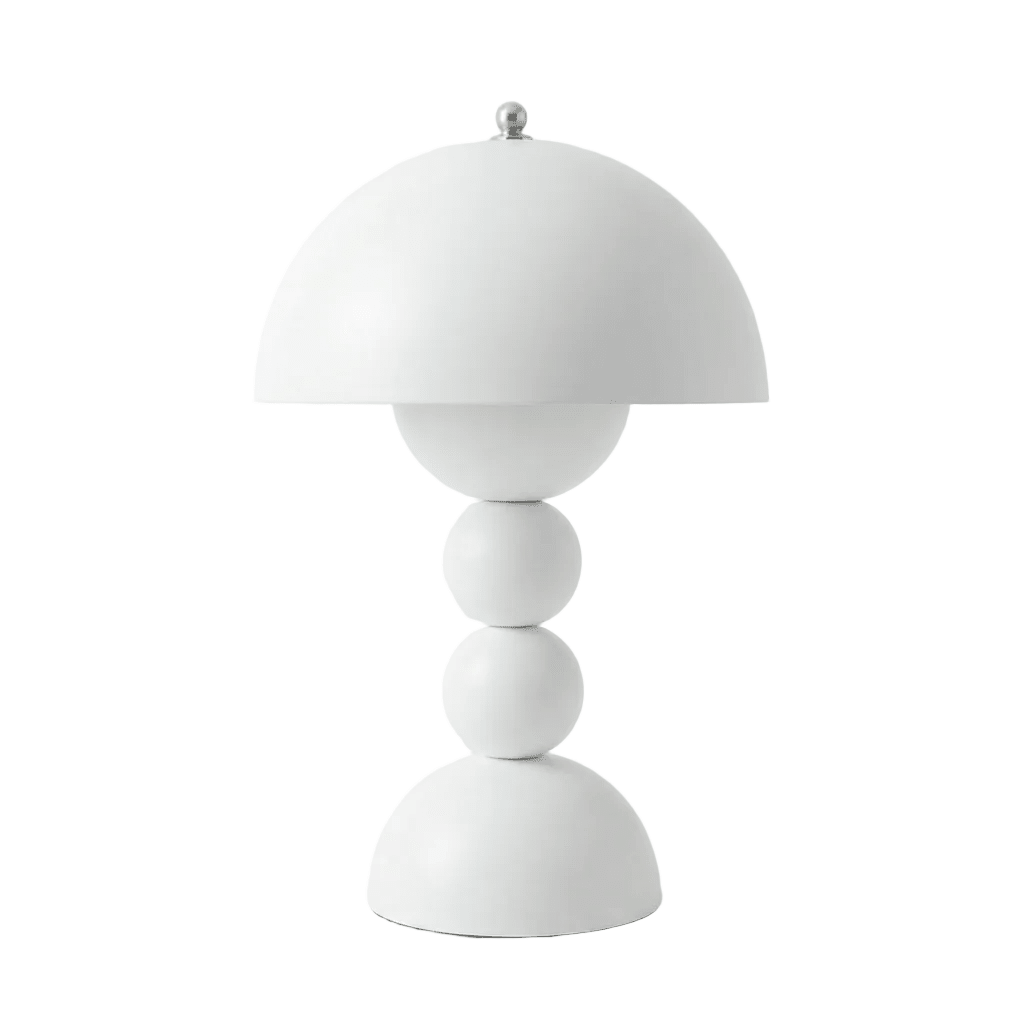 Rechargeable Table Lamp | Nordic Minimalist Acrylic Bedside Lamp with USB Charging Lamps for modern home decor in White color