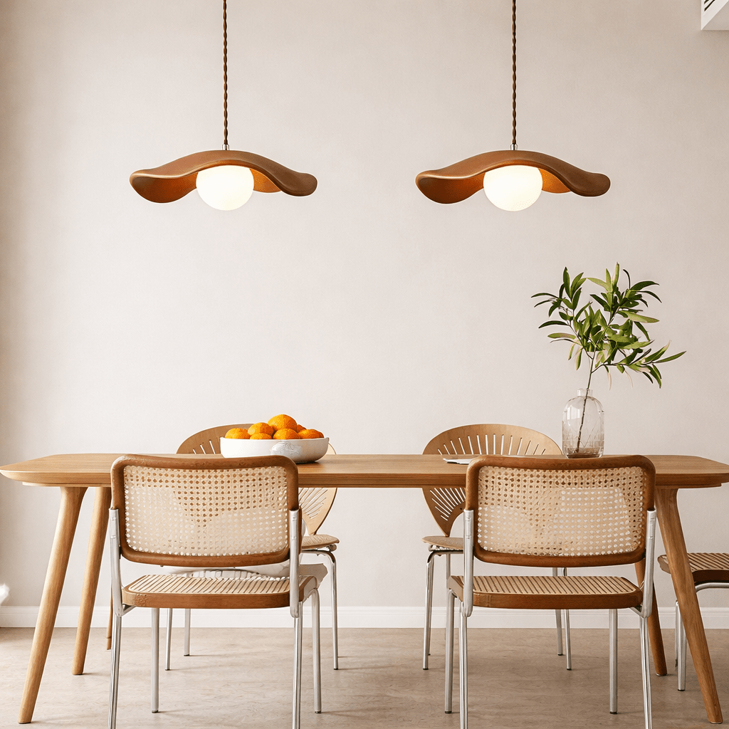 Resin Hat Pendant Light | Wabi - Sabi Sculptural Ceiling Light | Modern Organic Decor Pendant Lighting for modern home decor in Copper color