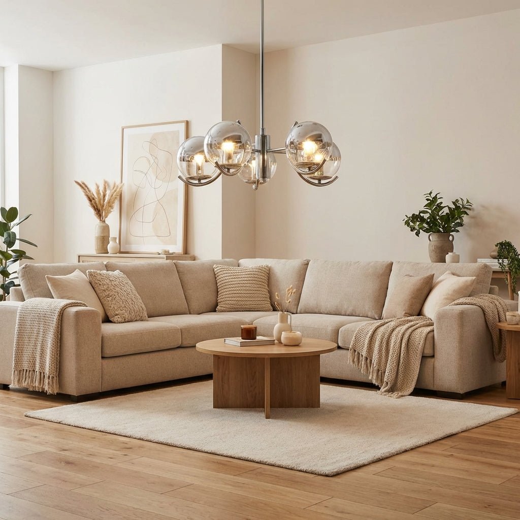 Retro Glass Chandelier | Wrought Iron and Glass Vintage Ceiling Lighting Fixture Chandeliers for modern home decor in 3 Head color