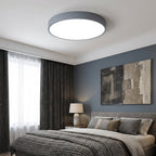 Round LED Flush Mount Ceiling Light | Ultra - Slim Iron Body with Acrylic Shade Ceiling Lights for modern home decor in Black color