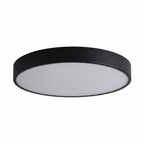 Round LED Flush Mount Ceiling Light | Ultra - Slim Iron Body with Acrylic Shade Ceiling Lights for modern home decor in Black color