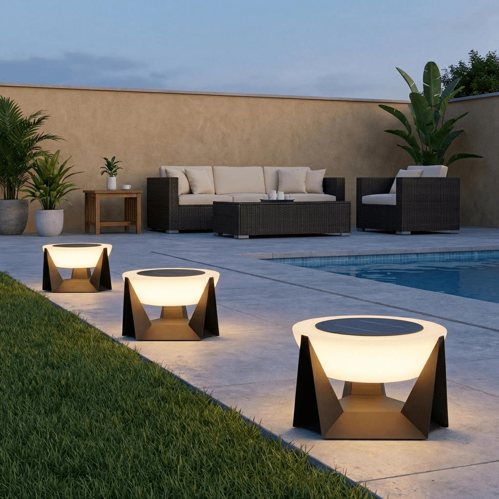 Solar Outdoor LED Lamp | Modern Garden Patio & Floor Ambient Light Outdoor Lighting for modern home decor in Default color