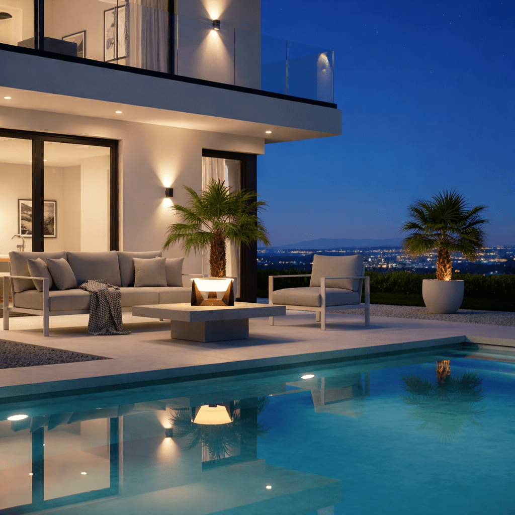 Solar Outdoor LED Lamp | Modern Garden Patio & Floor Ambient Light Outdoor Lighting for modern home decor in Default color