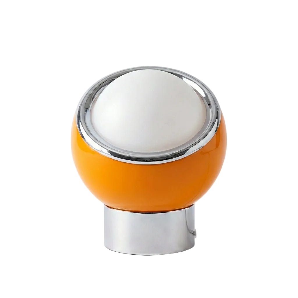 Table Lamp | Opal Glass LED Table Lamp with Stainless Steel Base for Bedroom and Living Room Lamps for modern home decor in Orange color