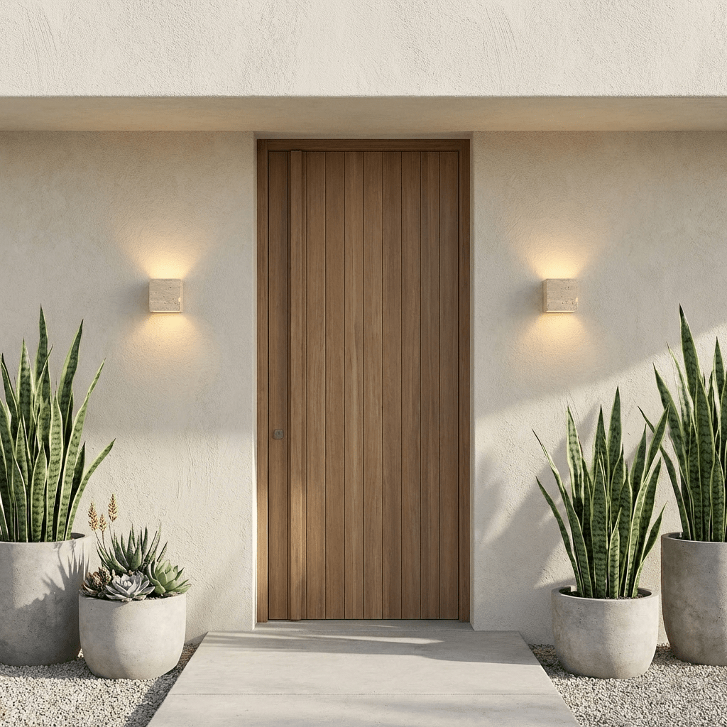 Travertine Up & Down Outdoor Wall Light | Natural Stone LED Exterior Sconce IP65 Outdoor Lighting for modern home decor in Square (H12cm) color