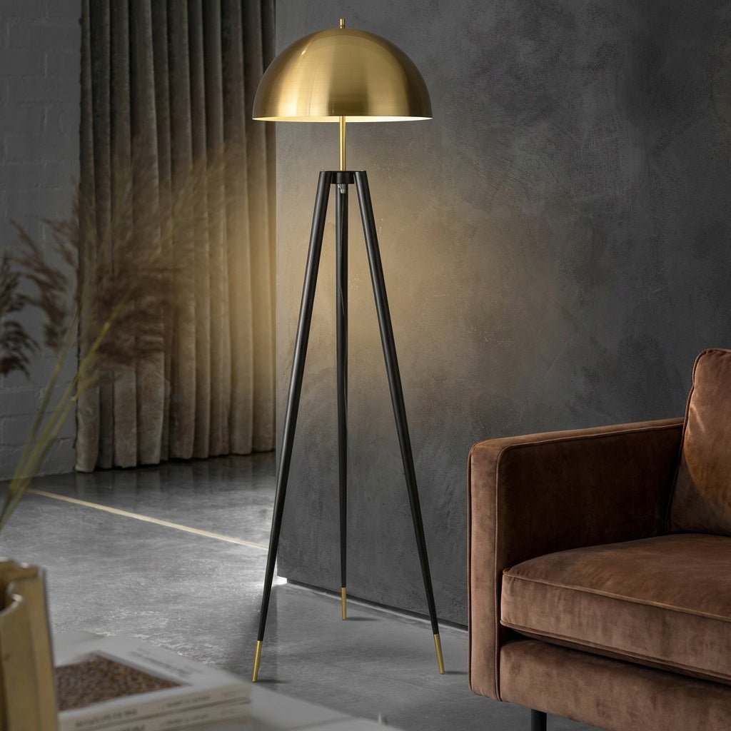 Tripod Floor Lamp | Nordic Mushroom Shade Standing Lamp for Living Room & Bedroom Floor Lamps for modern home decor in Short (65cm) color