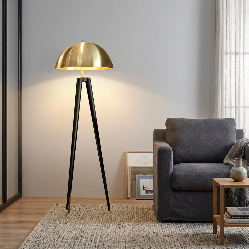 Tripod Floor Lamp | Nordic Mushroom Shade Standing Lamp for Living Room & Bedroom Floor Lamps for modern home decor in Short (65cm) color