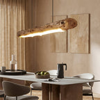 Wabi - Sabi Wooden LED Chandelier | Rustic Minimalist Dining Room Pendant Light Chandeliers for modern home decor in 80cm color