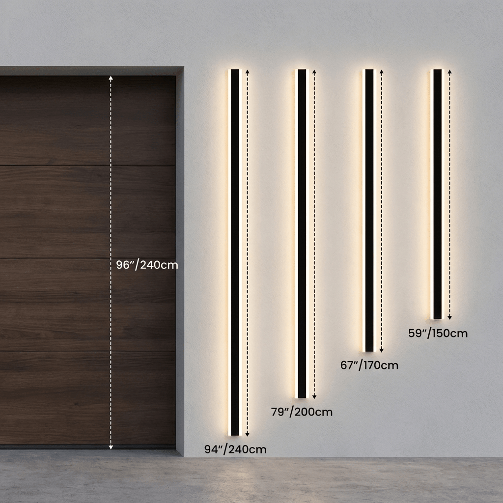 Waterproof LED Wall Light | Waterproof Black Aluminium For Garden And Exterior Outdoor Lighting for modern home decor in 150cm color