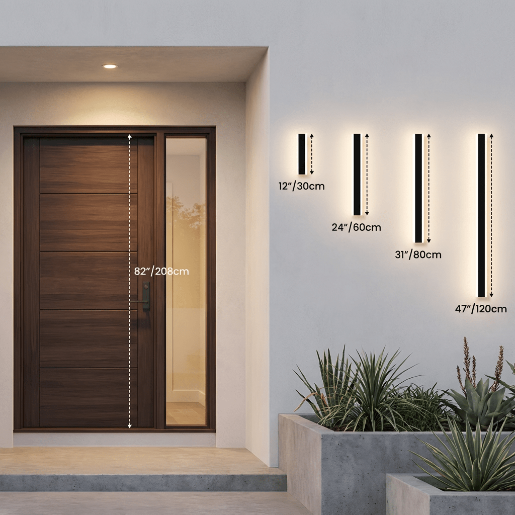 Waterproof LED Wall Light | Waterproof Black Aluminium For Garden And Exterior Outdoor Lighting for modern home decor in 30cm color