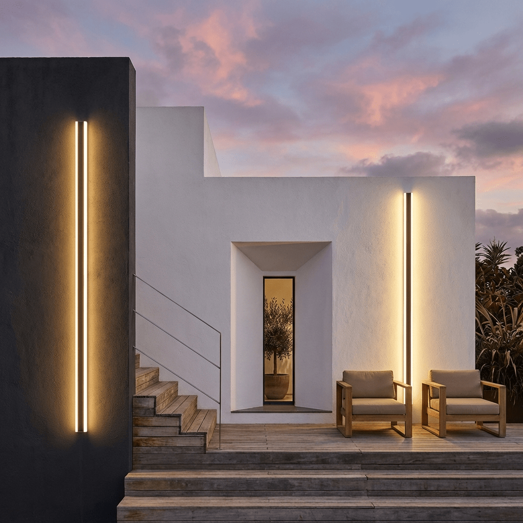 Waterproof LED Wall Light | Waterproof Black Aluminium For Garden And Exterior Outdoor Lighting for modern home decor in 30cm color