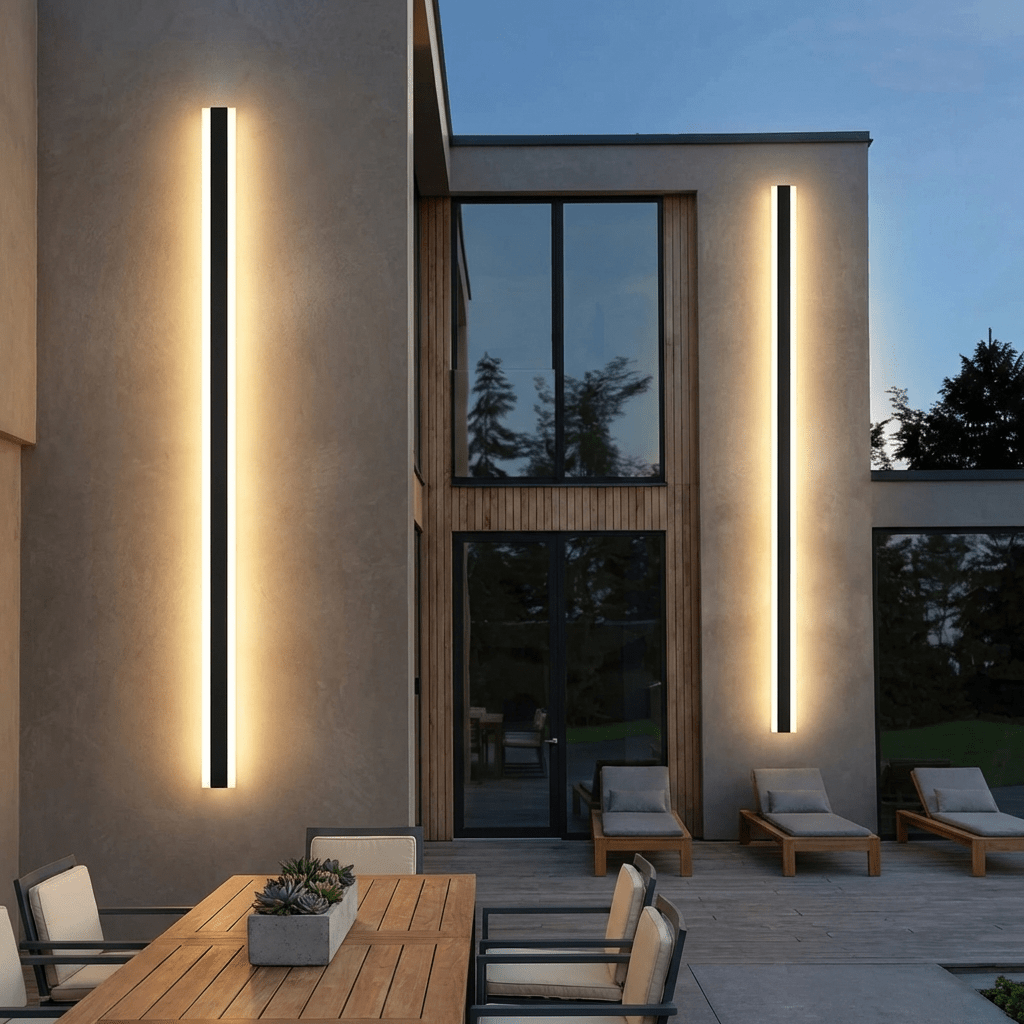 Waterproof LED Wall Light | Waterproof Black Aluminium For Garden And Exterior Outdoor Lighting for modern home decor in 30cm color